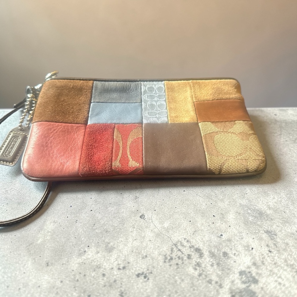 Coach Signature Patchwork Wristlet